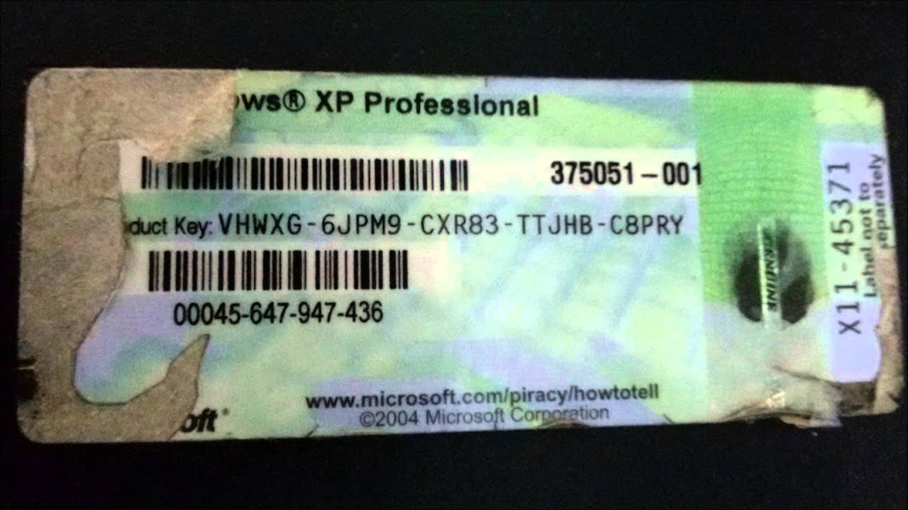 Windows Xp Serial Key